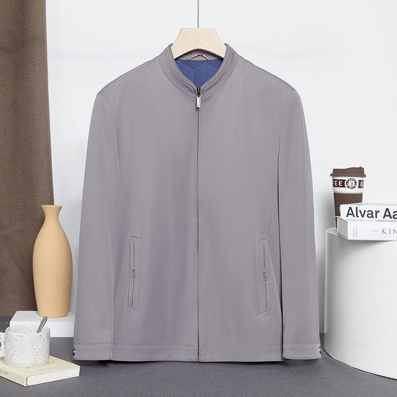 Spring and Autumn Loose Casual Jacket, Middle-aged and Elderly Men's Jacket