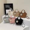 Hand Carry Fashion Bucket Bag Women's Korean Version Ins Shoulder Bag 2025 Spring New Simple Casual Portable Messenger Bag