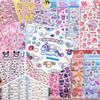 Cute Sanrio Series 3D Relief Stickers Aesthetic Decoration Decals Kawaii Cinnamoroll My Melody Kuromi Cartoon Bubble Sticker Toy