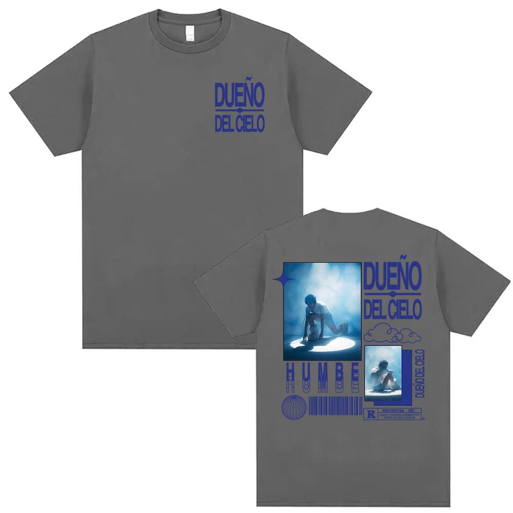 Singer Humbe Dueno Del Cielo Tour 2026 New Album T Shirts Mens Women Hip Hop Summer Oversized Short Sleeve Tshirts Streetwear