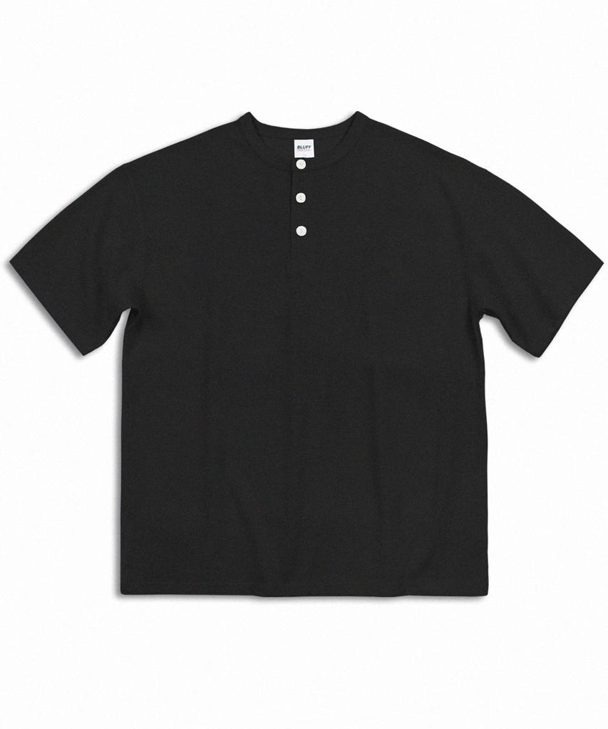 BLUFF Rugged Overfit Henley Neck Short Sleeve T-Shirt [2 Colors]