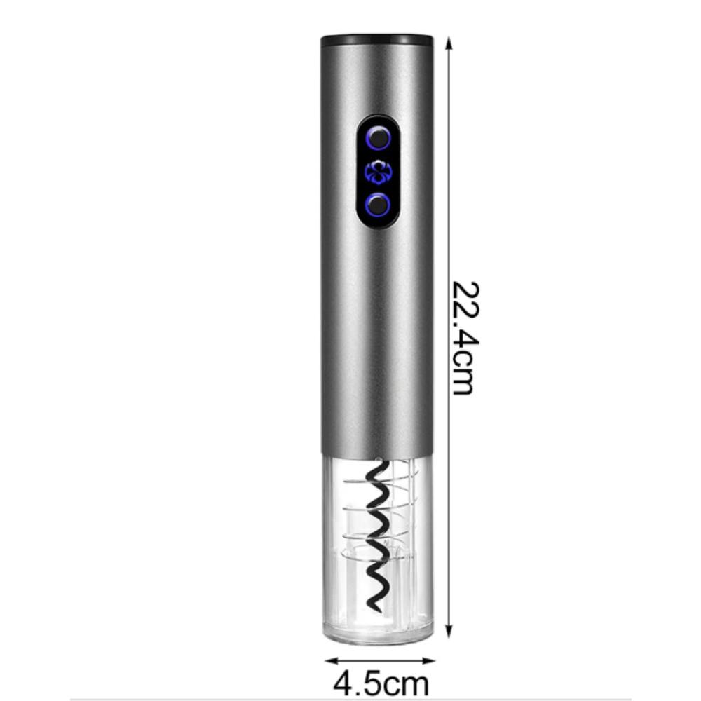 Stainless Steel USB-C Rechargeable Electric Wine Opener (Corkscrew & Foil Cutter Included) - RED