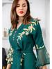 AB170 Bestickter Netz-Bademantel: Elegantes muslimisches Abendkleid für Damen für Herbst/Winter