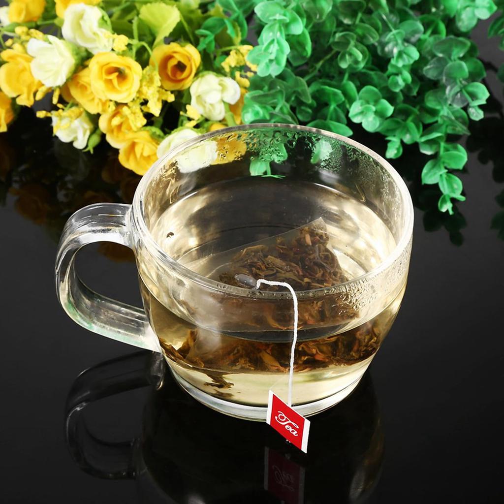 Asixx Einweg-Teebeutel, 100 Stück, ungebleichtes Nylon, praktisch für die Teezubereitung