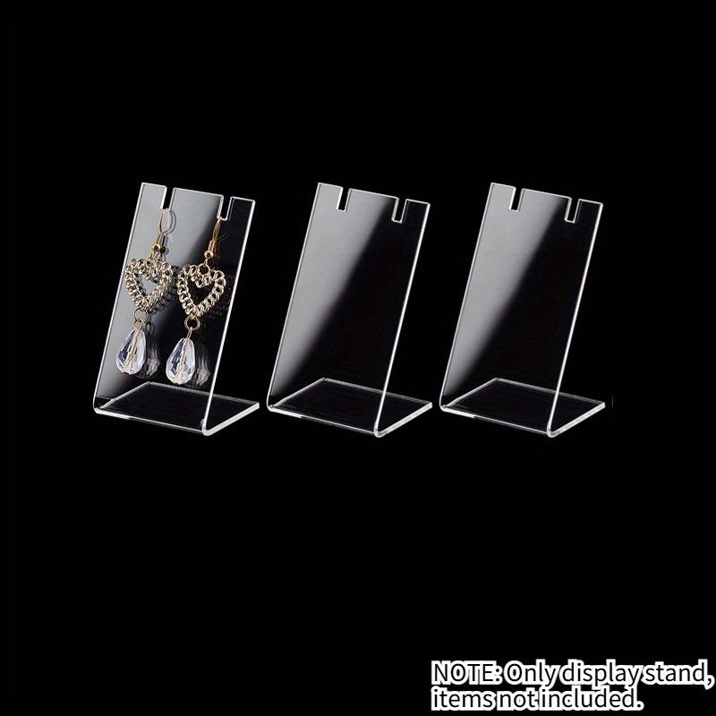 

3-10pc Acrylic Earring Holder Single Pair L-Shape Jewely Display Stand Necklace Earring Organizer Jewelry Retail Store Marketing