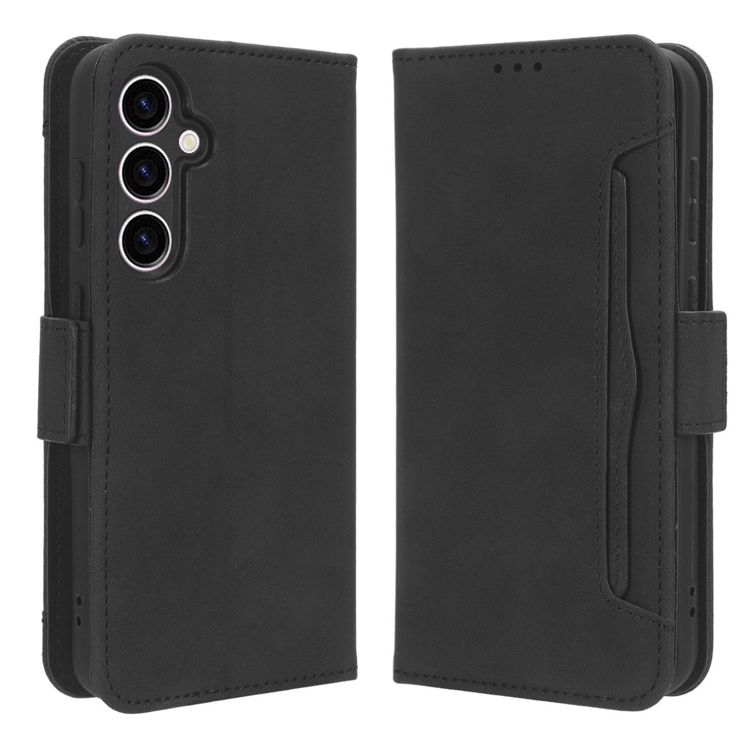 

Phone Case with Multiple Card Slots for Samsung Galaxy S23 FE,Stand Wallet Leather Cover Black