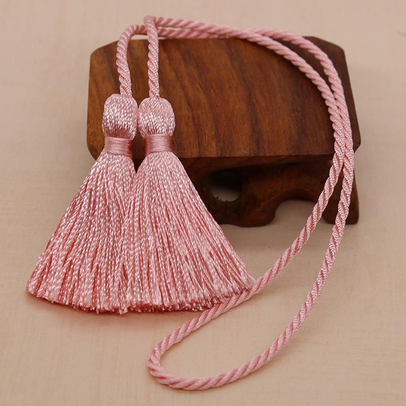 2-10Pcs 54cm Long Rope Double Fringe Trim Tassels Handmade Silk Bookmark Tassel For Curtain Decoration DIY Craft Sewing Supplies