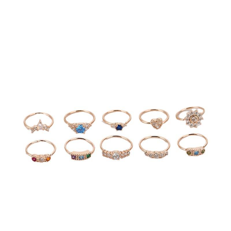 Inel de nas cu zircon colorat de 0,8 x 8 mm - bijuterii la modă europene și americane pentru nas perforat 