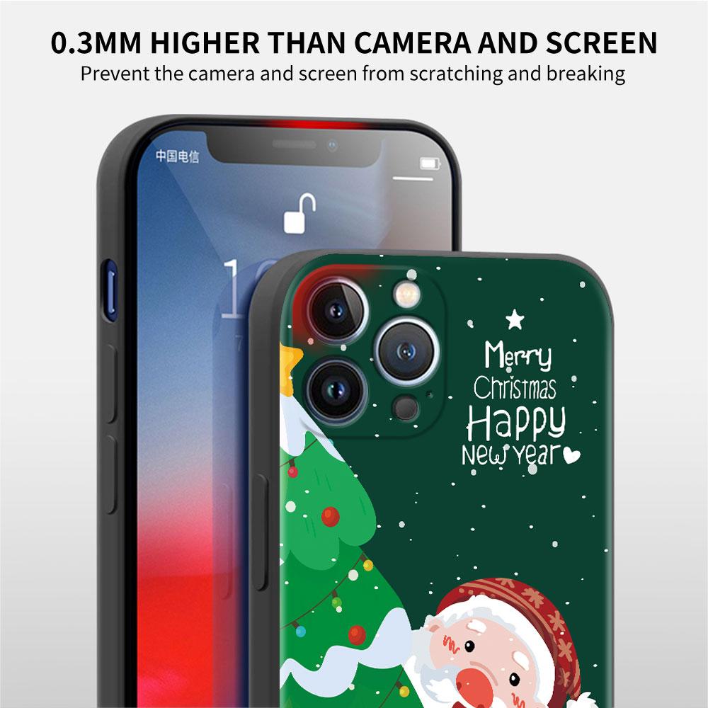 Carcasă de telefon moale cu model om de zăpadă de Crăciun pentru Apple iPhone 14 11 13 12 Pro 7 XR X XS Max 8 Plus 6 6S 14Pro, neagră