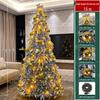 Retractable Folding Christmas Tree with Lights - Easy Setup for a Cozy Holiday Atmosphere