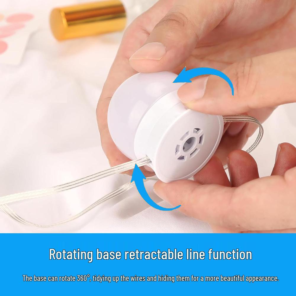 45mm USB Hollywood Makeup Mirror LED Bulb - Three-Color Fill Light, No-Drill Vanity Front Light