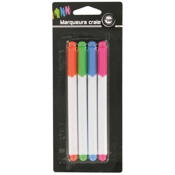 Marqueurs craie - MegaCrea DIY - Lot de 4 - Multicolore - 1,4 ml