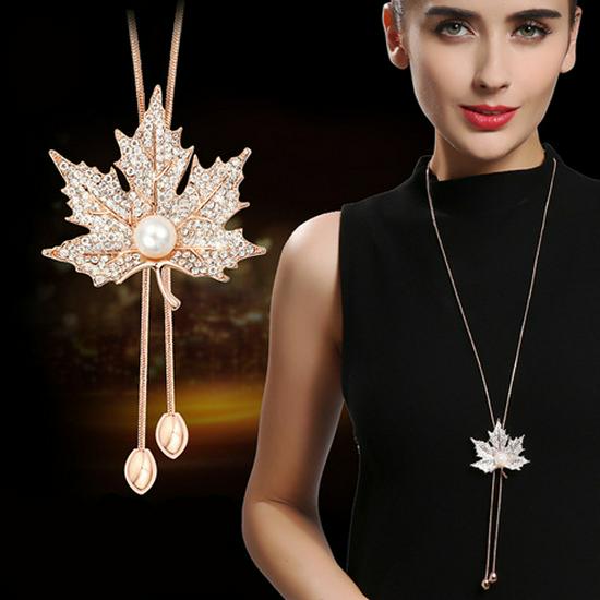 European Women's Versatile Long Sweater Necklace with Tassel Pendants & Snake Chain