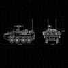 New Arrival World War II Military Series M1126 Armored Vehicle Model Collection Ornaments Building Blocks Bricks Toys