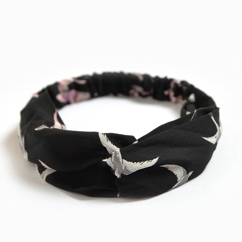 Korean Style Chiffon Elastic Headband for Women - Hair Accessory