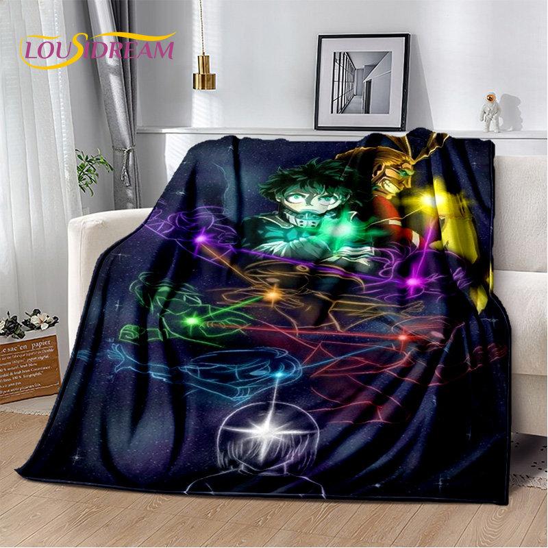 My Hero Academia Anime Cartoon pătură moale de pluș, pătură de flanel pătură pentru sufragerie dormitor pat canapea husă de picnic 3D