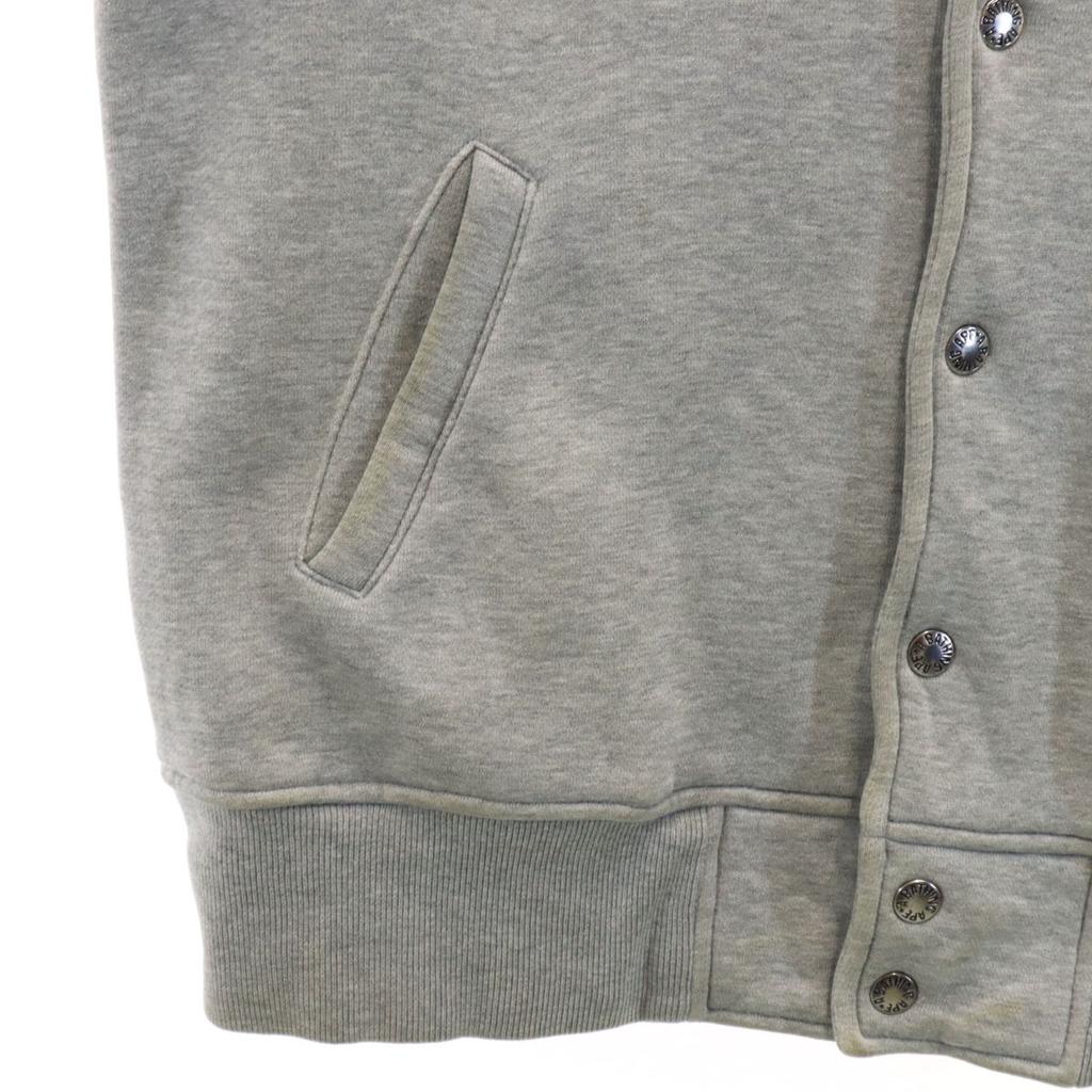 A BATHING APE made in Japan sweat Stajan M gray Back brushed Men's Used
