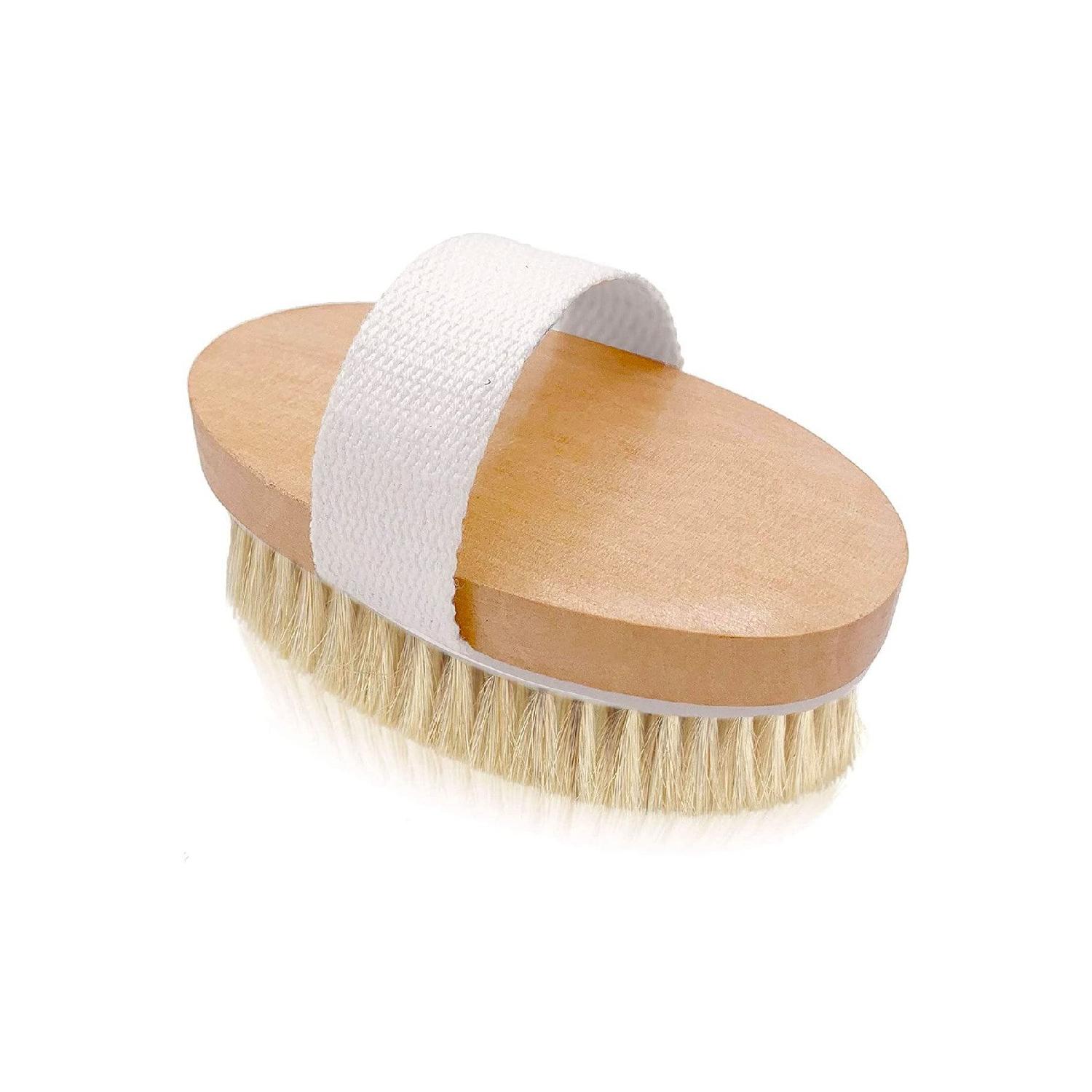 

100% Natural Horsehair Cellulite Brush Stretch Mark Removal Massage Tool Natural Brush Natural Body Brush