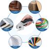 Cordless Electric Scissors Cardboard Cutter with Safety Lock 4.2V Electric Mini Cutter Rechargeable Rotary Cutter for Leather