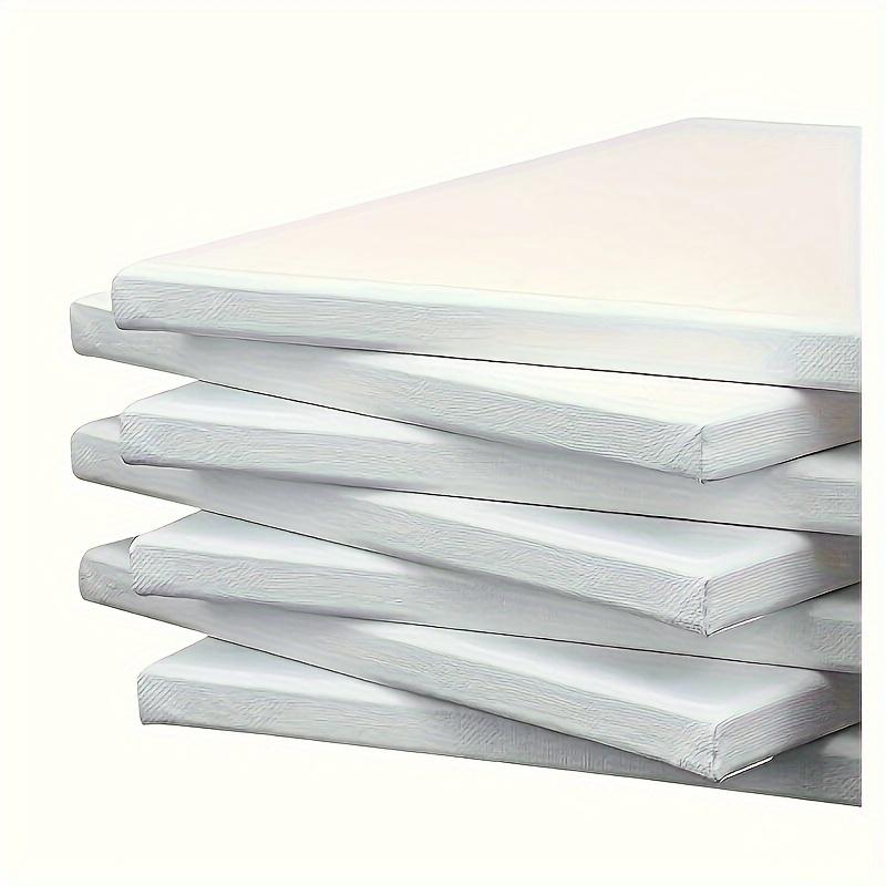 4 ks 8x10"" balenie vopred natiahnutého plátna – Profesionálne štvorcové plátna zo 100 % bavlny – Trojitý základný náter na maľovanie – Ldeal pre umelcov a hobby