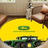 John Deere Logo Design Round Mat Home Decor, Chair Rug For livingroom,Bedroom, Doormat Home Decor Birthday Gift Christmas Gifts