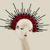 Rose Floral Crown Hair Tiaras Spiked Headbands Bride Flower Crown Halloween