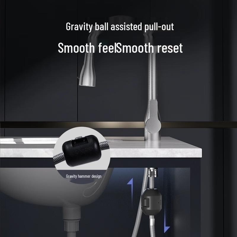 Jomoo Gun Grey Brushed Kitchen Faucet