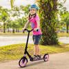 Black Pink Foldable City Scooter With Shock Absorber