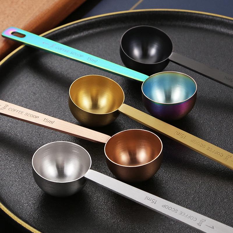 304 Stainless Steel Measuring Spoons for Milk Powder, Coffee Beans, and Flour - 15/30ML for Kitchen Baking