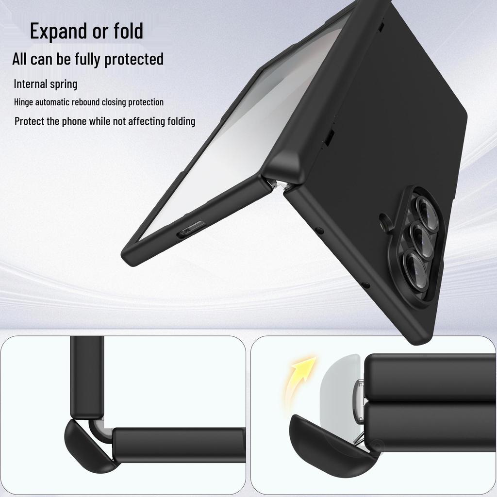 Samsung Z Fold7 Magnetic Wireless Charging Case with Spring Hinge and Skin-Feel Finish, compatible with Fold6.