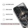 Retro Devil Eye Mysterious Totem Tempered Glass Phone Case for Motorola Moto G85 G84 G75 Edge 50 Fusion 40 Neo 30 Pro Hard Cover