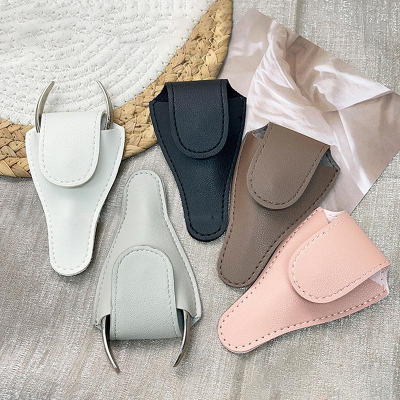 1Pc Hasp Stil V Form Pu Leder Schere Schutz Tasche Nagel Trim Abdeckung Fall Maniküre Pediküre Werkzeuge