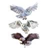 Bird Scare Owl Decors with Mirror Like Strips and Bells for Garage and Roof Defense