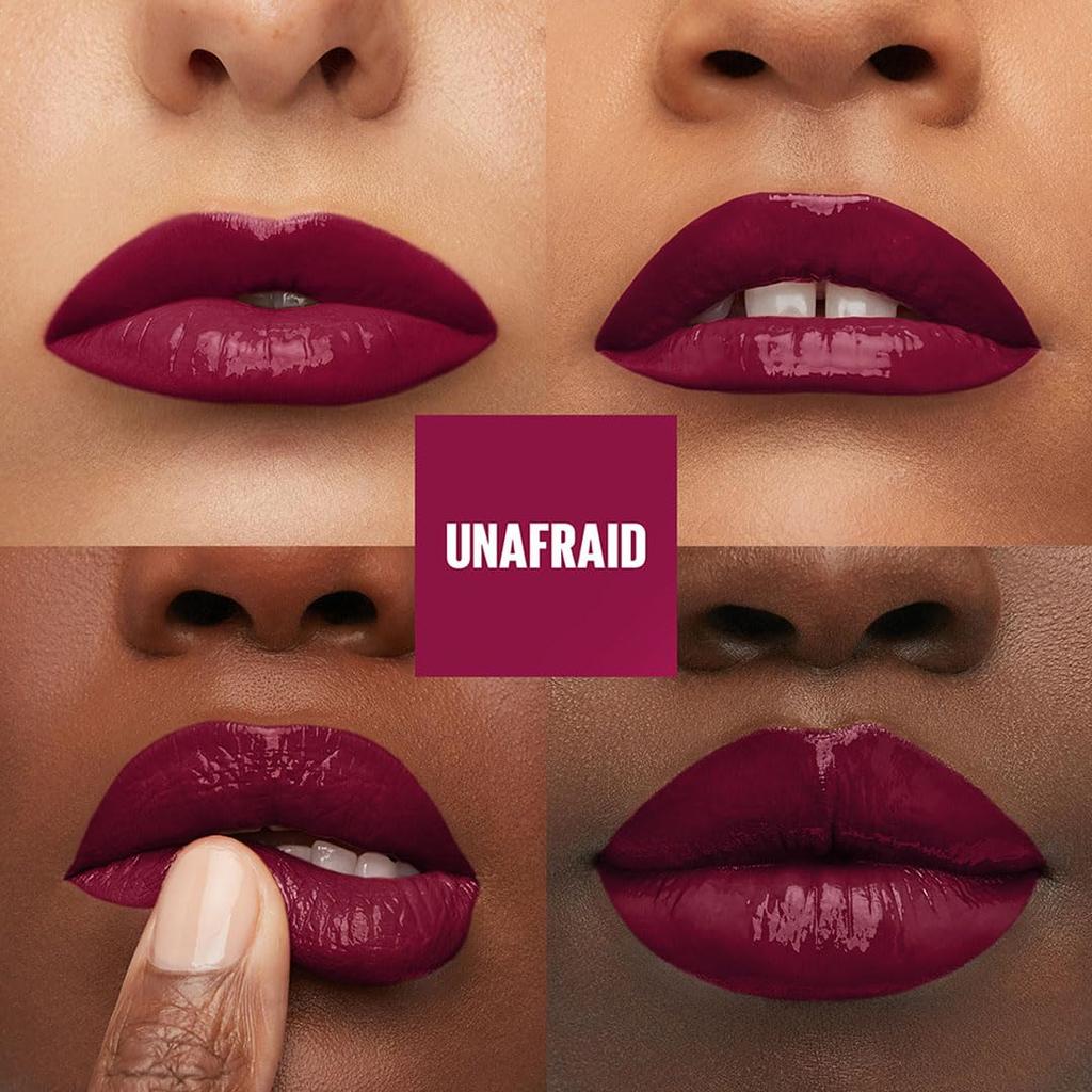 Maybelline New York Superstay Vinyl Ink Liquid Lipstick Unafraid 16HR Longwear Glossy Lip Shine 4.2Ml