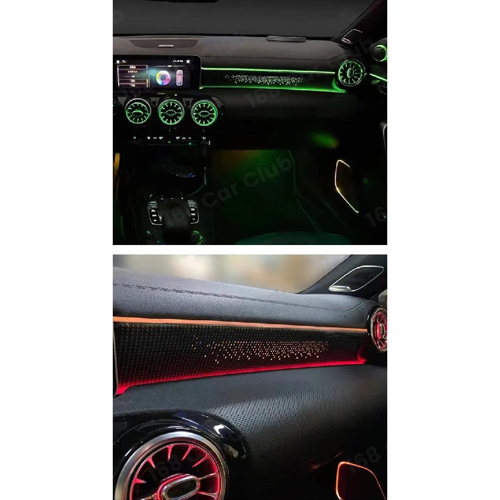 64 Colour RGB Ambient Light For W177 W118 CLA A Class Car Interior Starlight Decorative Panel Lamp LED Starry Sky Co Pilot Light