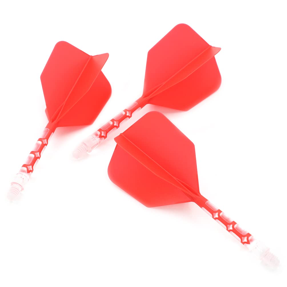 Cuesoul ROST T19 Integrated Flight Big Wing Shape Red with White Ice Set of 3 - Shaft, (CS-AK572L)