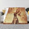 The Violinist Fashion Soft Warm Flannel Blanket Wind Balcony Fantasy Emotional Instrument Musician Melody Violin Girl