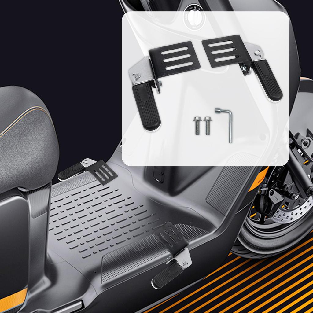 2Pcs Electric Bike Folding Pegs AntiSlip Footrest Modification Tools Supplies Parts Multifunction Outdoor Foldable Pedals