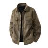 Jacket Men's Camouflage Tie-dye Autumn Retro PU Leather Jacket Shirt Jacket Men's American Casual Top Dirty Clothes