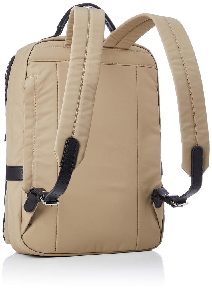 Recycled nylon x cow leather backpack Beige [Isaac] Y01-05-04