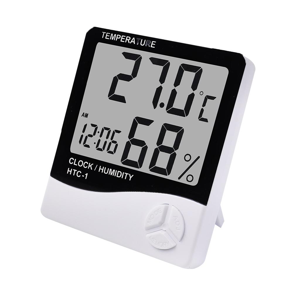 LCD-Digital-Temperatur-Feuchtigkeitsmessgerät HTC-1 HTC-2 Home Indoor Outdoor Hygrometer Thermometer Wetterstation mit Uhr