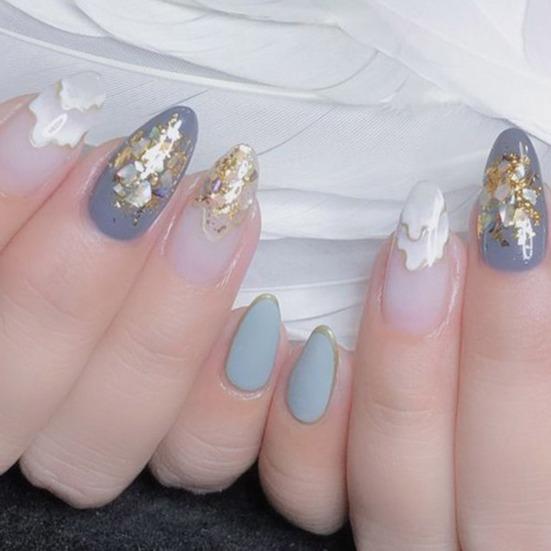 Yousheng 1Box Manicure Decoration Stylish Compact Wide Application Colored Shell Stones Nail Decoration for Phone Case