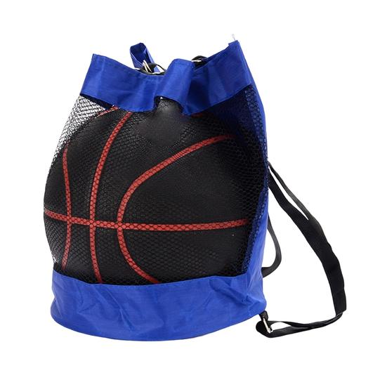 Basketball Backpack Half Net Drawstring Mouth Storage Ball Portable Adjustable Straps Backpack for Sports