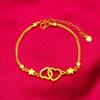 Vietnam Gold Ladies Jewelry Set: Bracelet, Necklace, and Ring.