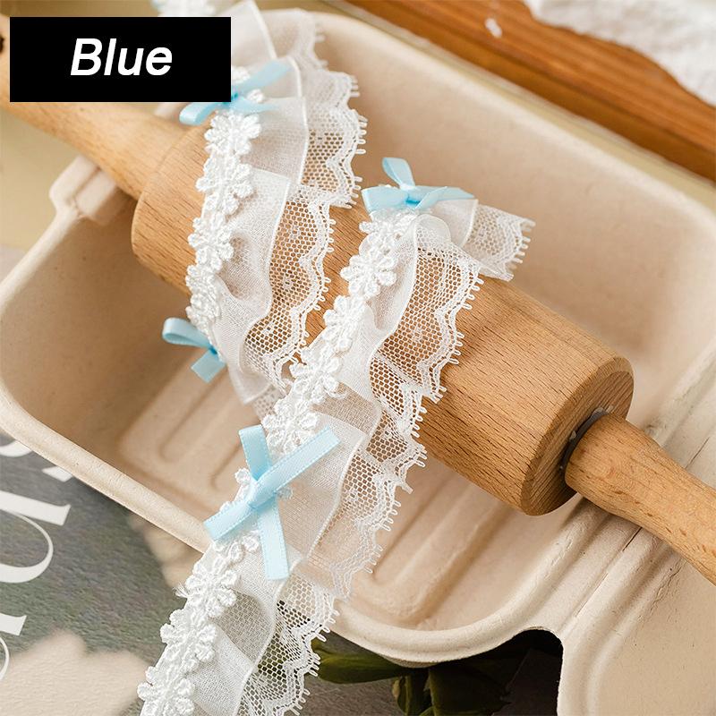 1yard Butterfly Knot Lace Embroidery Decorative Woven Tape Trim Ribbon Polyester Ribbon Fabric DIY Crafts Supply 3.8cm wide