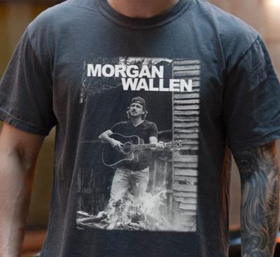 Morgan Wallen T-Shirt Country Music On Premium Vintage Black Comfort Colors Tee