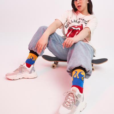 SoxOverWhatever Aesthetic Street Red [S/M] Crew