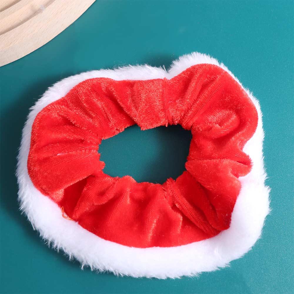 Snow New Year Hair Scrunchies Velvet Plush Women Hair Ring Christmas Hair Rope  Party Accessories