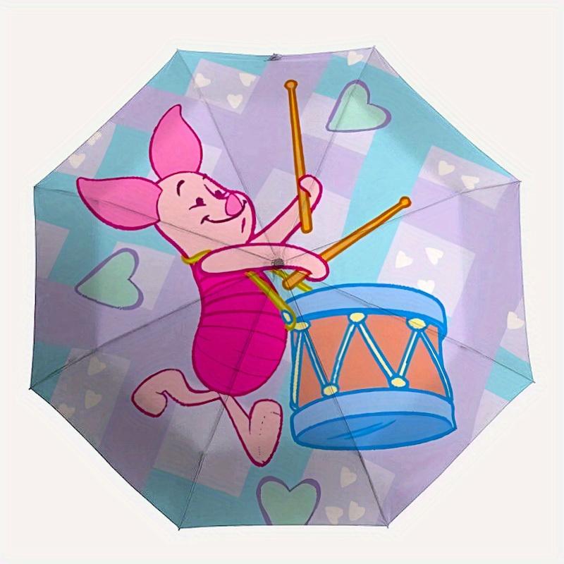 

1pc Piglet Folding Umbrella - Compact Travel Umbrella with 8-Rib Design, Thickened And Reinforced Umbrella Frame yy250728046