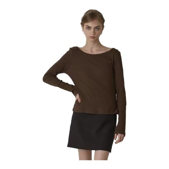 Wool cotton telecot top